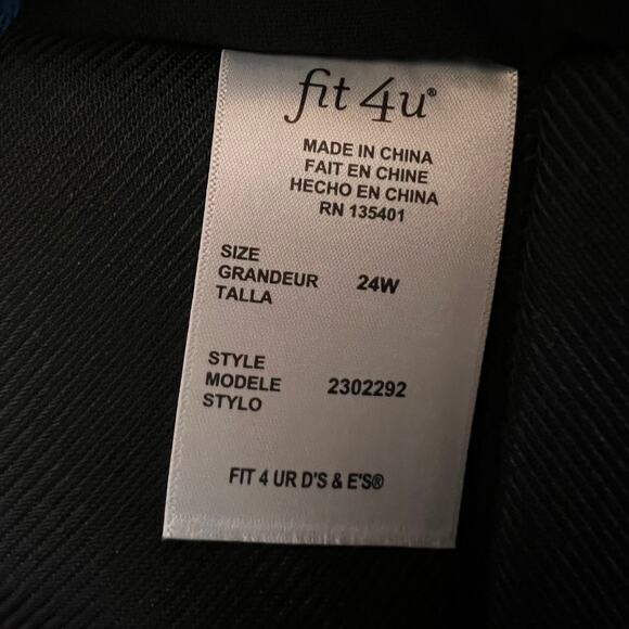 Fit 4 U Blue Flyaway Bandeau Tropical One Piece Swimdress 24W - Picture 8 of 10